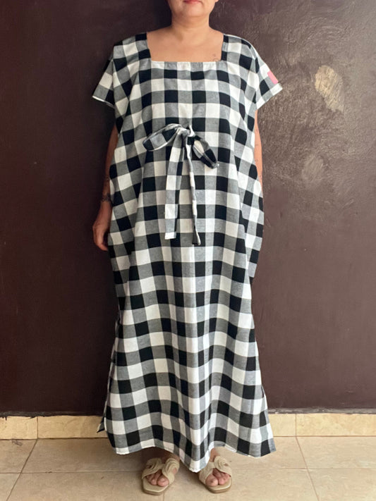 Bou Bou Tan/ ロング(黒白チェック4種類)