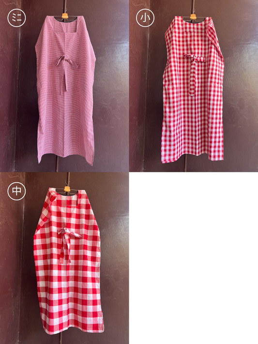 Bou Bou Tan/ ロング(赤白チェック3種類)