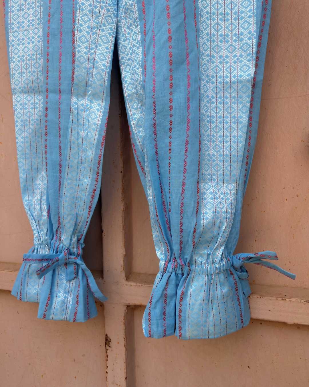 ミストブルー織柄アンサンブル (Size S/M)