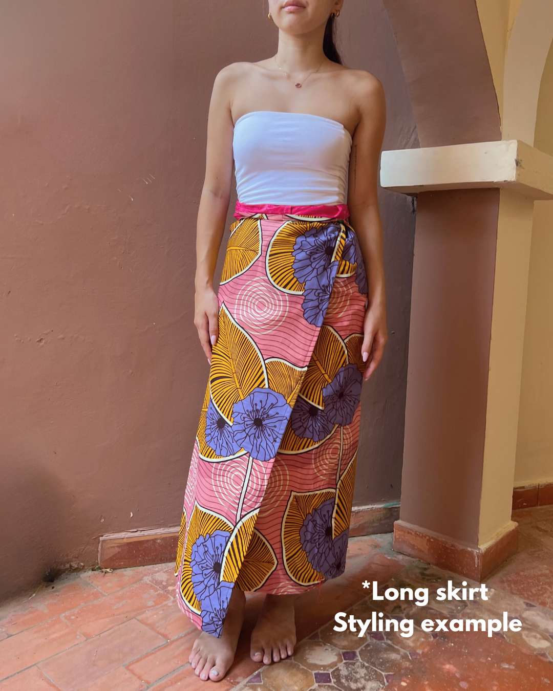 Reversible wrap skirt (Wax x Wakh) *Long