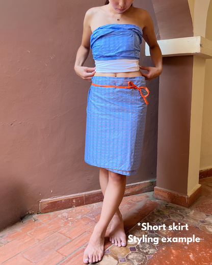 Reversible wrap skirt (Wax x Wakh) *Short