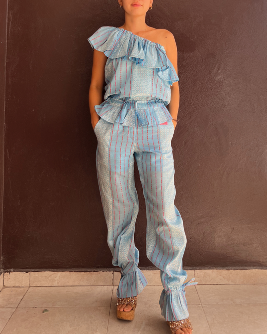 Mist Blue Woven Ensemble (Size S/M)