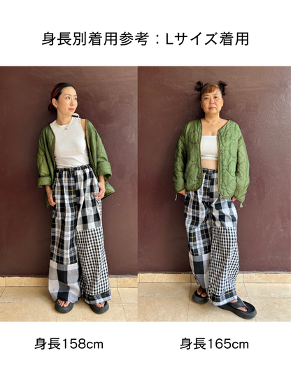 Patchwork pants / size L 