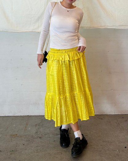 2 in 1 Dress Skirt - Yellow 