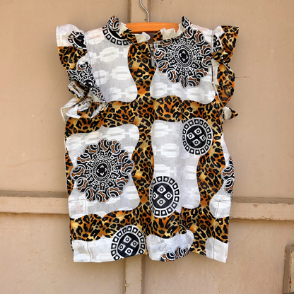 レオパード織柄トップス