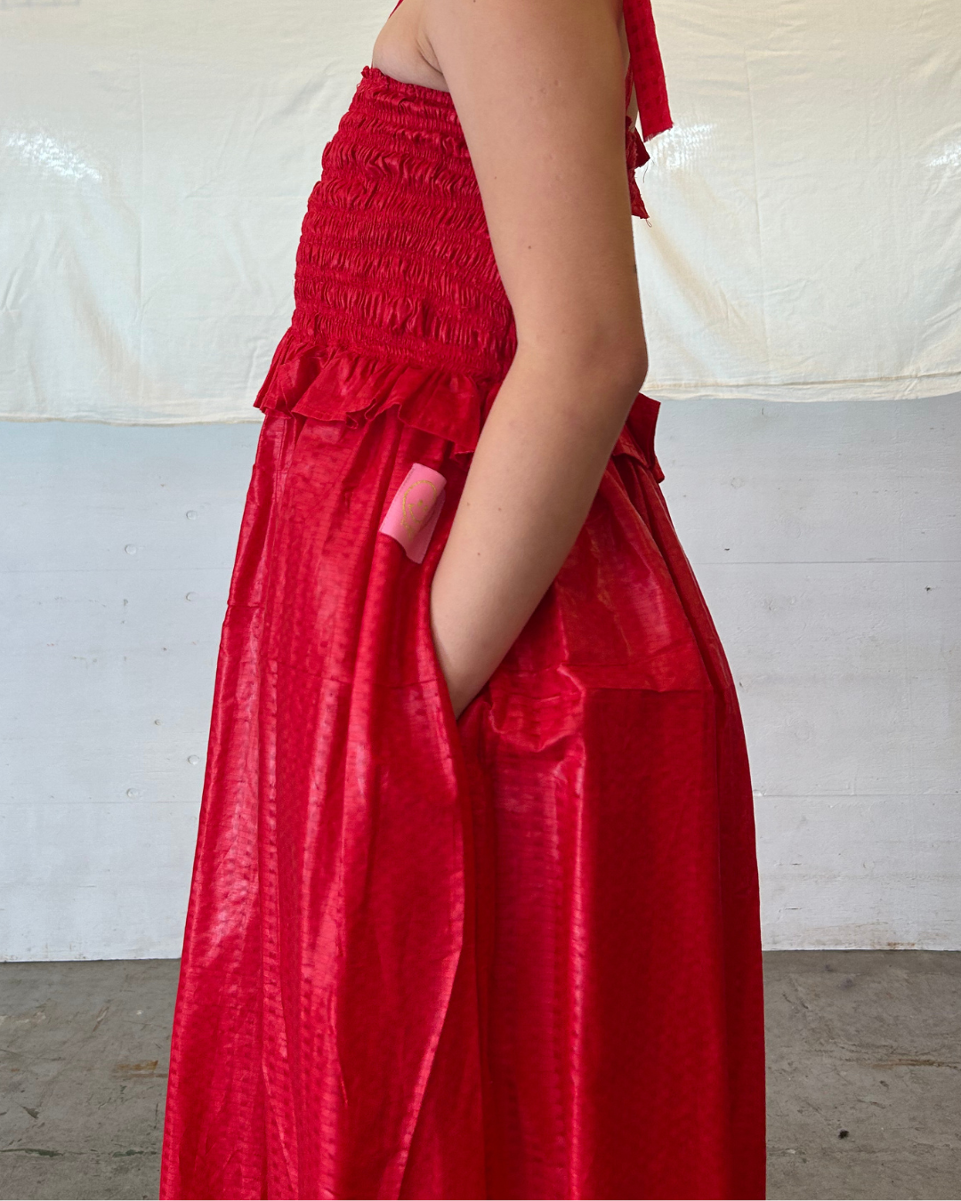 2 in 1 Dress Skirt - Red 