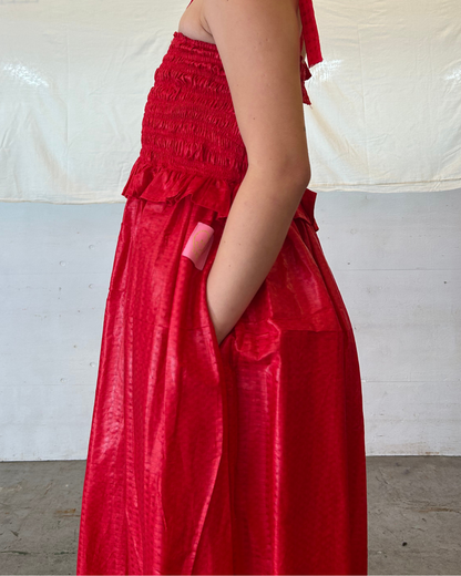 2 in 1 Dress Skirt - Red 