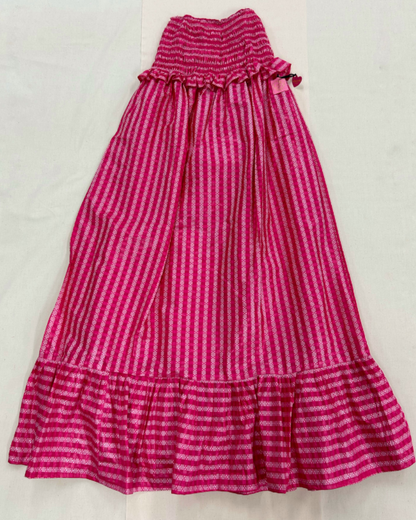 2 in 1 Elastic Long Dress - Pink 