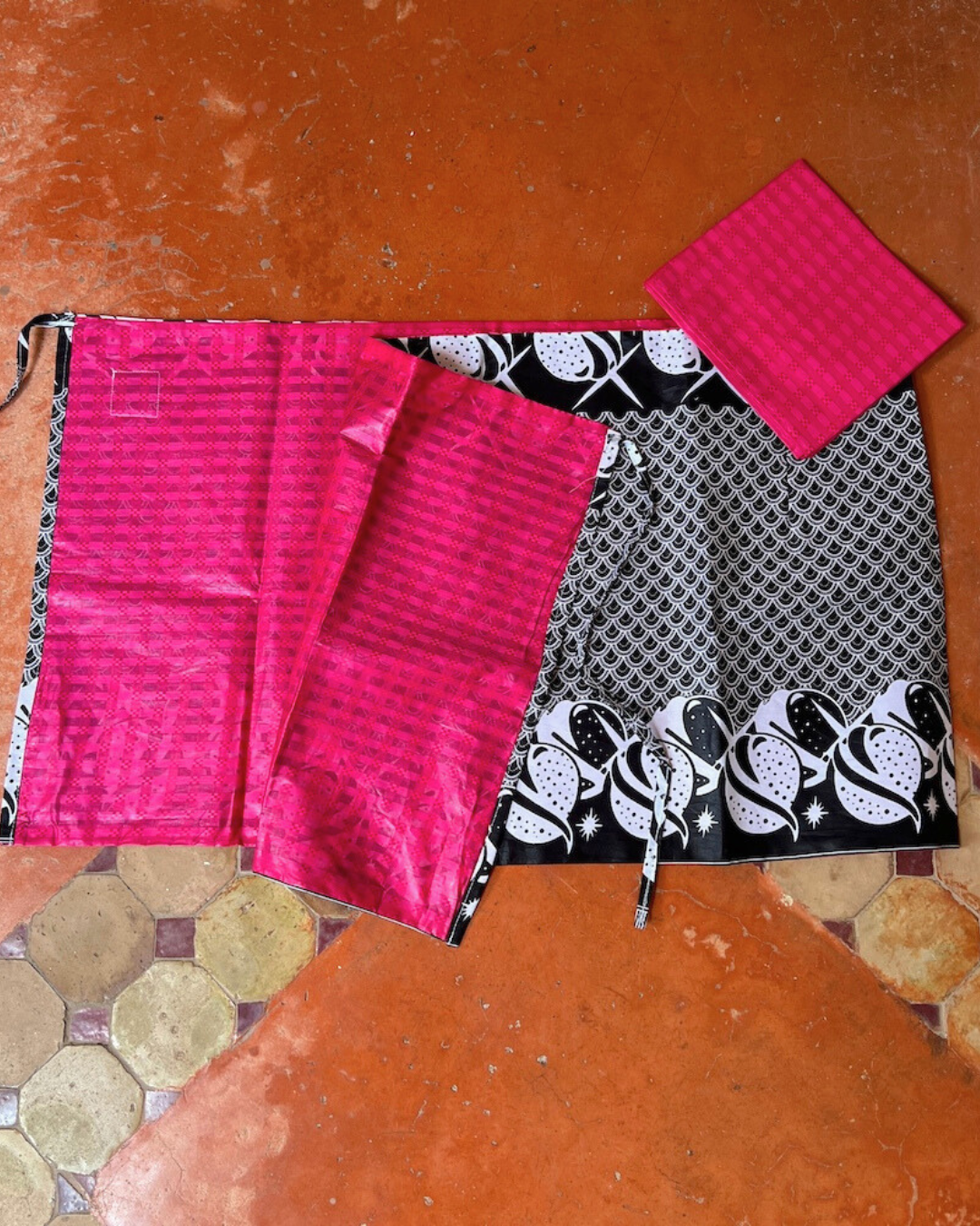 Reversible wrap skirt (Wax x Wakh) *Short