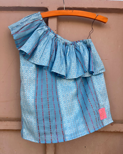 ミストブルー織柄アンサンブル (Size S/M)