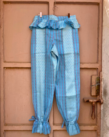 ミストブルー織柄アンサンブル (Size S/M)