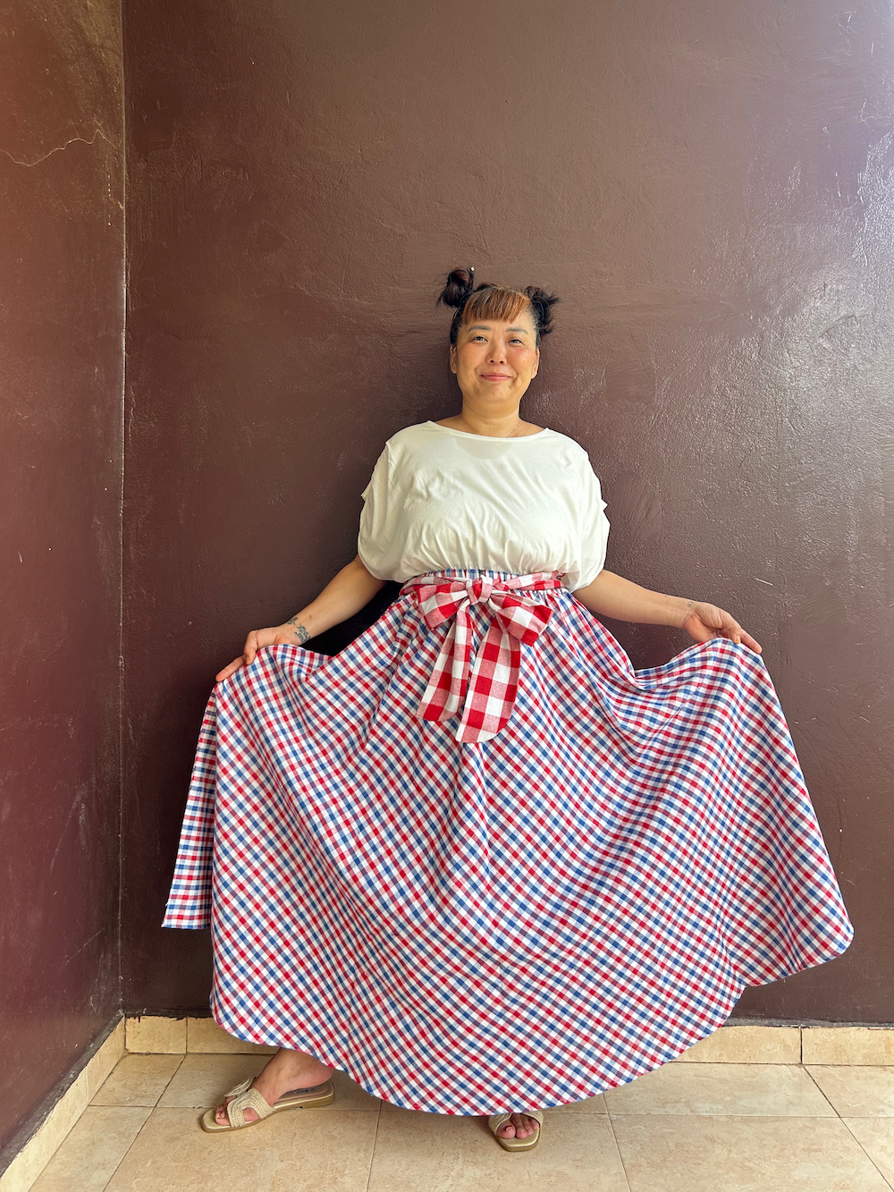 リボンサーキュラススカート (Size M/L)