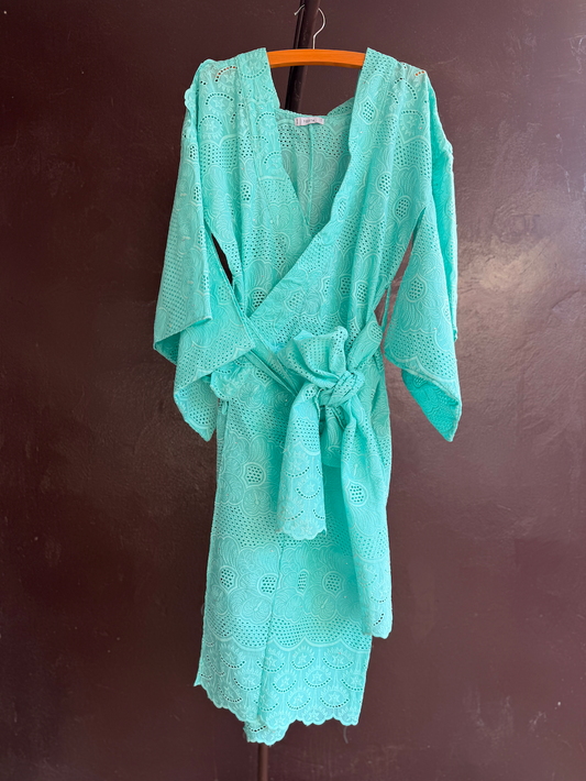 YUKATA BRODE LONG / LIGHT BLUE