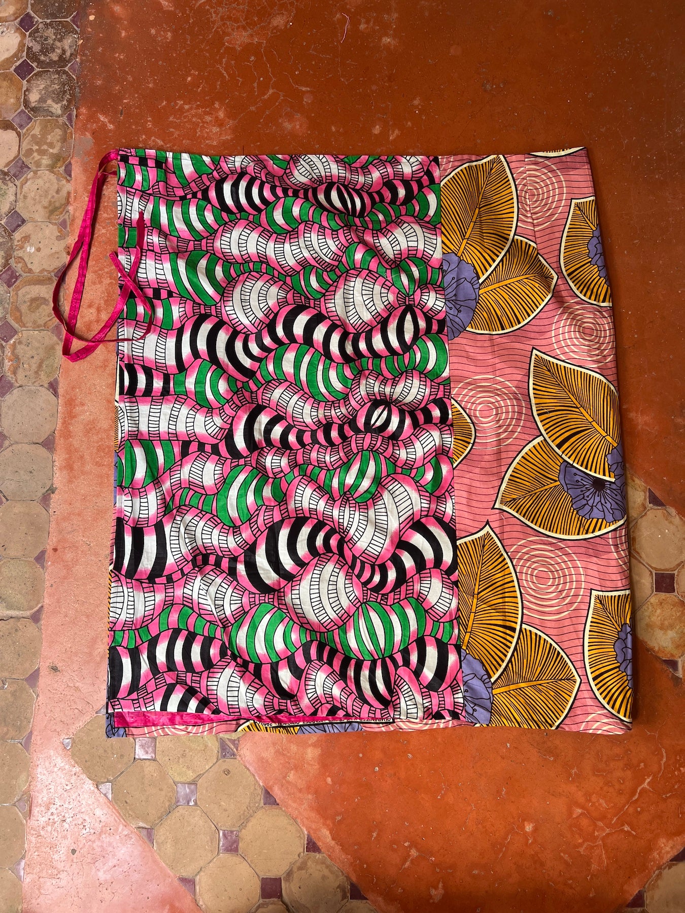 Reversible wrap skirt (Wax x Wakh) *Long