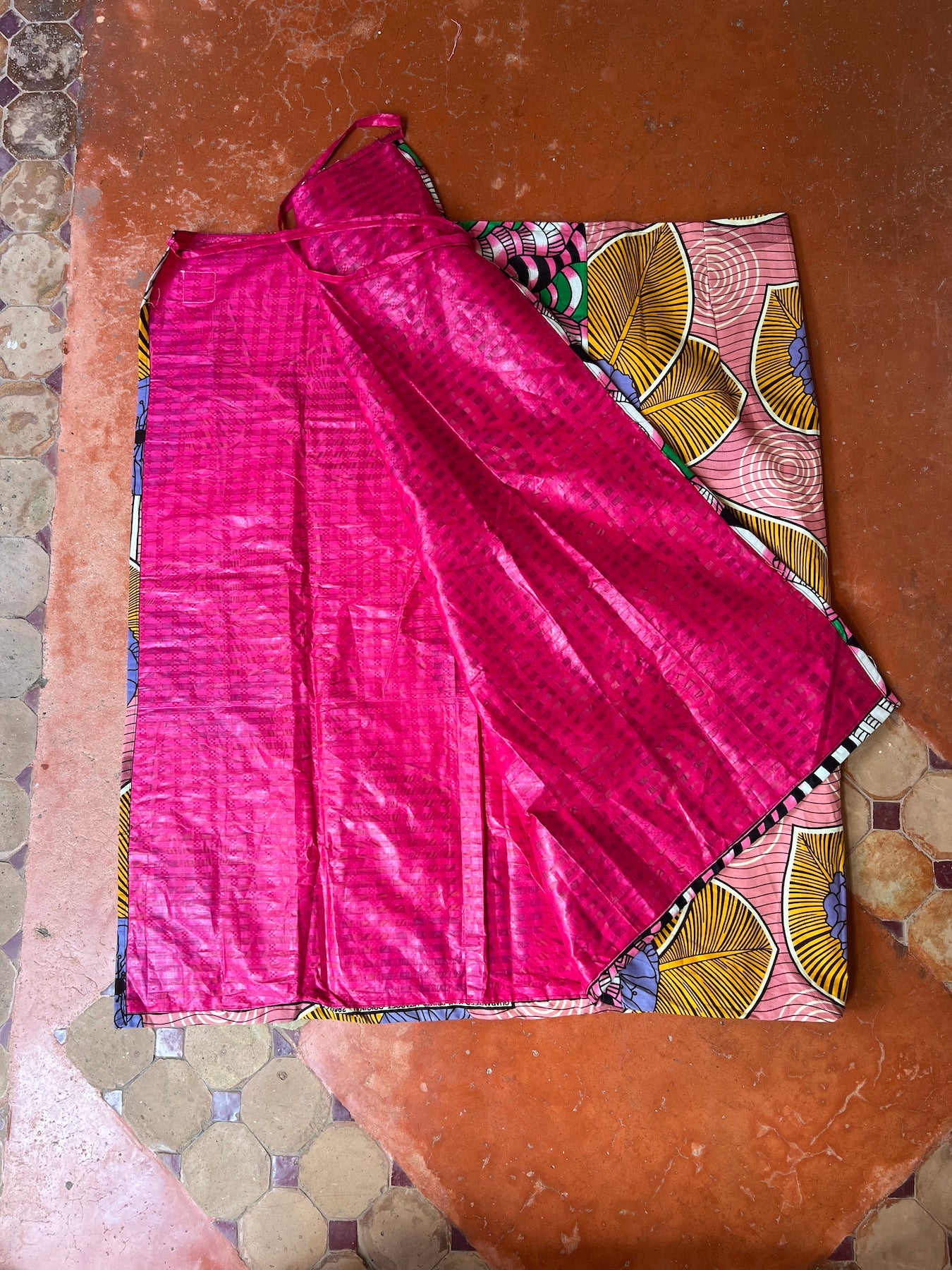 Reversible wrap skirt (Wax x Wakh) *Long