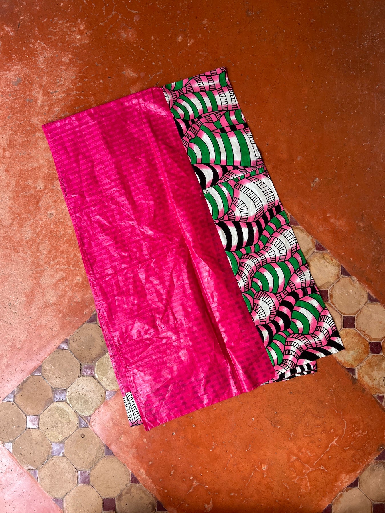 Reversible wrap skirt (Wax x Wakh) *Long