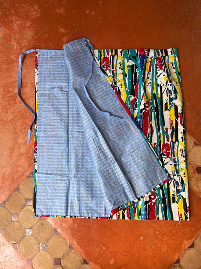 Reversible wrap skirt (Wax x Wakh) *Long