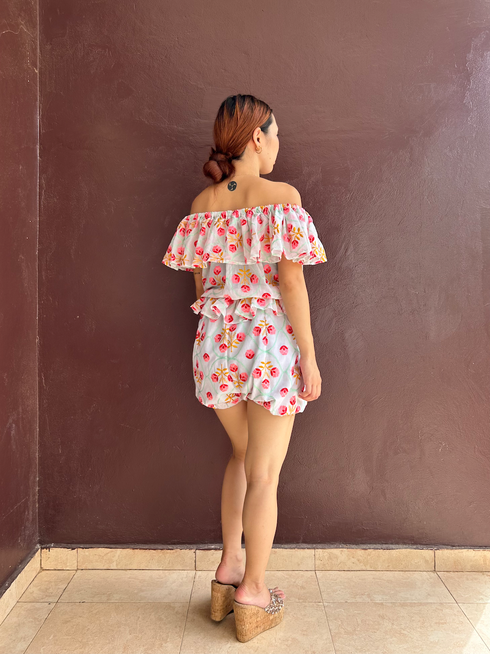 Frill Jumpsuit (Size M/L) / Short