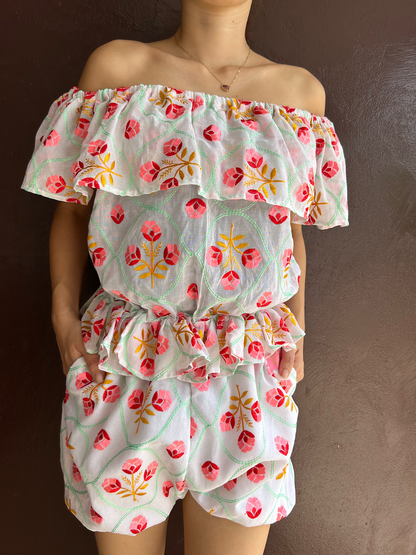 Frill Jumpsuit (Size M/L) / Short